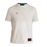 Koszulka T-shirt męski z logo AN, Biały z czarnym detalem