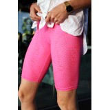 Kolarki z wysokim stanem Biker shorts, Leginsy Pink Snake