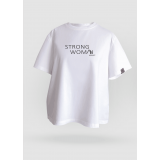 STRONG WOMAN Koszulka z certyfikowanej bawełny